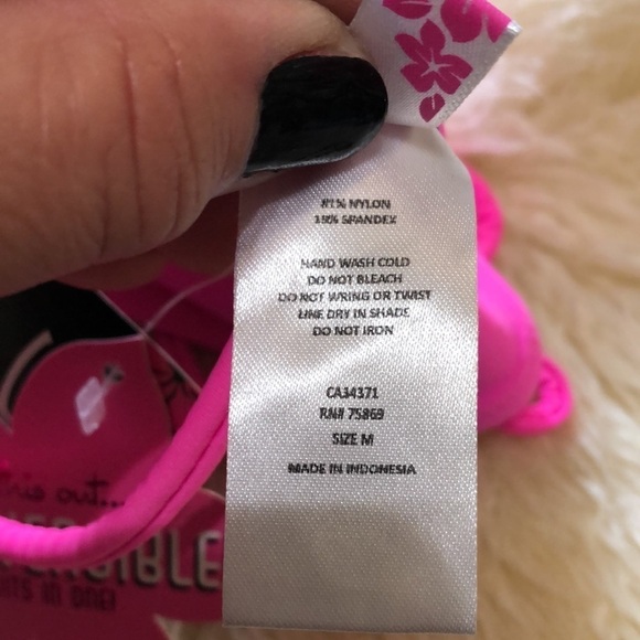 Pink and purple reversible bikini top size M - Picture 5 of 6
